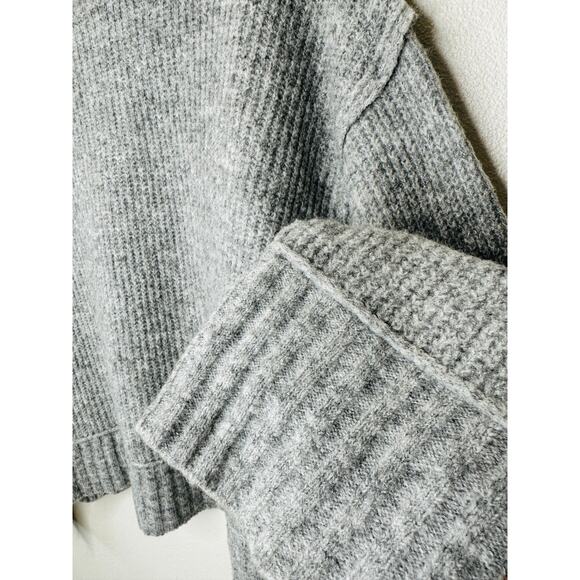 The Workshop Gray Keepin It Cozy Knit Boxy Long Sleeve Sweater M - Picture 6 of 16